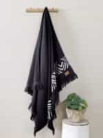 Nima Maori Πετσέτα Θαλάσσης Παρεό Λευκό με Κρόσσια 90x160εκ 35088