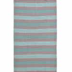 Inart Ριγες Πετσέτα Θαλάσσης Βαμβακερή Πράσινη 180x90εκ. 5-46-509-0026