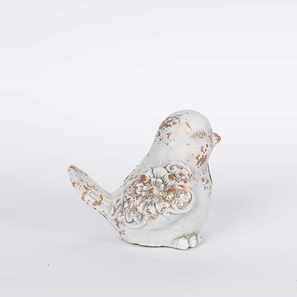 Διακοσμητικο Πουλι Τσιμεντενιο Λευκο 16x12.5x13.5cm 752-28583 ESTHETI home - Image 2