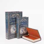 Estheti Home S/3 Διακοσμητικά Κουτιά Ξύλινα Μπλε 33x22x7cm 819-00279 - Image 2