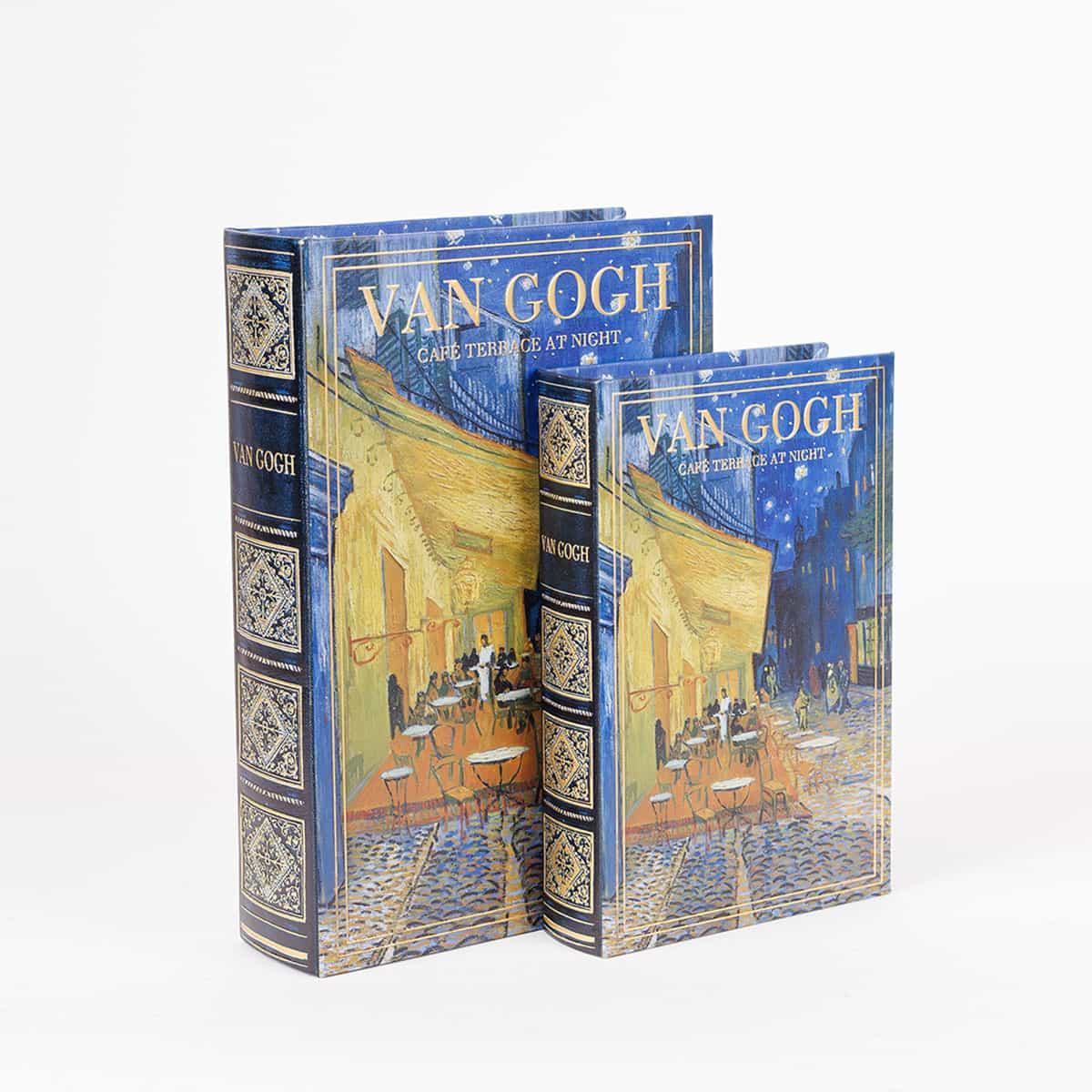 Estheti Home S/2 Διακοσμητικα Κουτια Van Gogh Ξυλινο Μπλε 30x21x7cm 819-00285 - Image 1