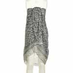 ΦΟΥΛΑΡΙ/ΠΑΡΕΟ ΜΑΥΡΟ/ΛΕΥΚΟ ΜΕ ΦΟΥΝΤΑΚΙΑ 100Χ180 (100% COTTON) 5-43-230-0264 - Image 3