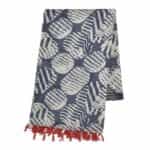 ΦΟΥΛΑΡΙ/ΠΑΡΕΟ ΜΠΛΕ/ΛΕΥΚΟ ΜΕ ΦΟΥΝΤΑΚΙΑ 100Χ180 (100% COTTON) Κωδικός: 5-43-230-0269 - Image 2