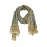 Φουλάρι παρεό χακί εκρού 100Χ180 100% cotton Κωδ:  5-43-843-0050