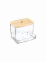 Estia Επιτραπέζια Θήκη για Βαμβάκι Μπαμπού Διάφανη Κωδ: 02-17644