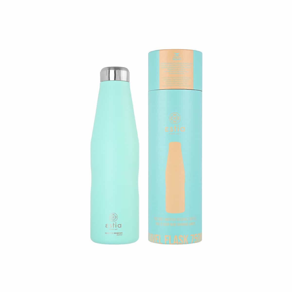 20240424170445_estia_save_the_aegean_mpoukali_thermos_prasino_750ml_01_16593 Μπουκάλι Θερμός Ανοξείδωτο BPA Free 750ml Bermuda Green 01-16593 ESTIA - Image 1