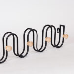 Κρεμάστρα Τοίχου Μεταλλο-ξυλο 5 Θέσεων 51x12.5x6cm 810-00068 - Image 2