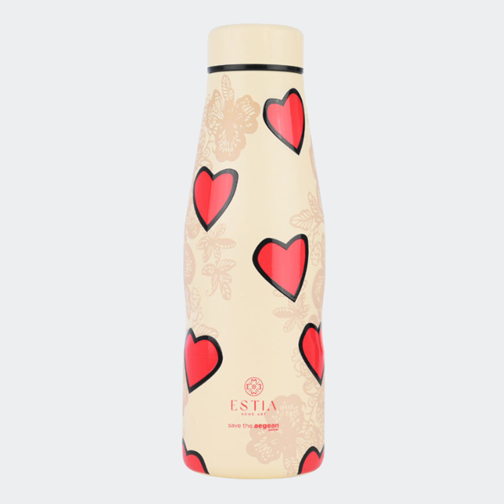 20250623161027_cc048b4e Estia Travel Flask Save the Aegean Μπουκάλι Θερμός Ανοξείδωτο BPA Free 500ml Tender Lace Κωδικός: 01-31664 - Image 1