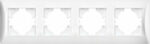 Lineme Hseries Πλαίσιο Διακόπτη 4 Θέσεων Οριζόντιας Τοποθέτησης σε Λευκό Χρώμα 50-00124-1