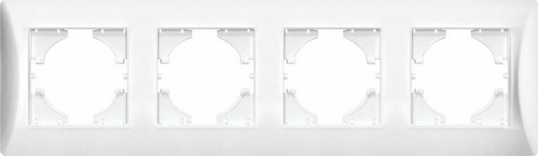 Lineme Hseries Πλαίσιο Διακόπτη 4 Θέσεων Οριζόντιας Τοποθέτησης σε Λευκό Χρώμα 50-00124-1 - Image 1