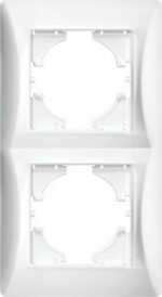 Lineme Πλαίσιο Διακόπτη 2 Θέσεων Κάθετης Τοποθέτησης σε Λευκό Χρώμα 50-00126-1