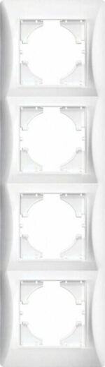 Lineme Hseries Πλαίσιο Διακόπτη 4 Θέσεων Κάθετης Τοποθέτησης σε Λευκό Χρώμα 50-00128-1