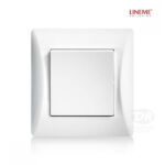 Lineme Χωνευτός Διακόπτης Τοίχου Φωτισμού Μονός Λευκός Κωδικός: 50-00101-1