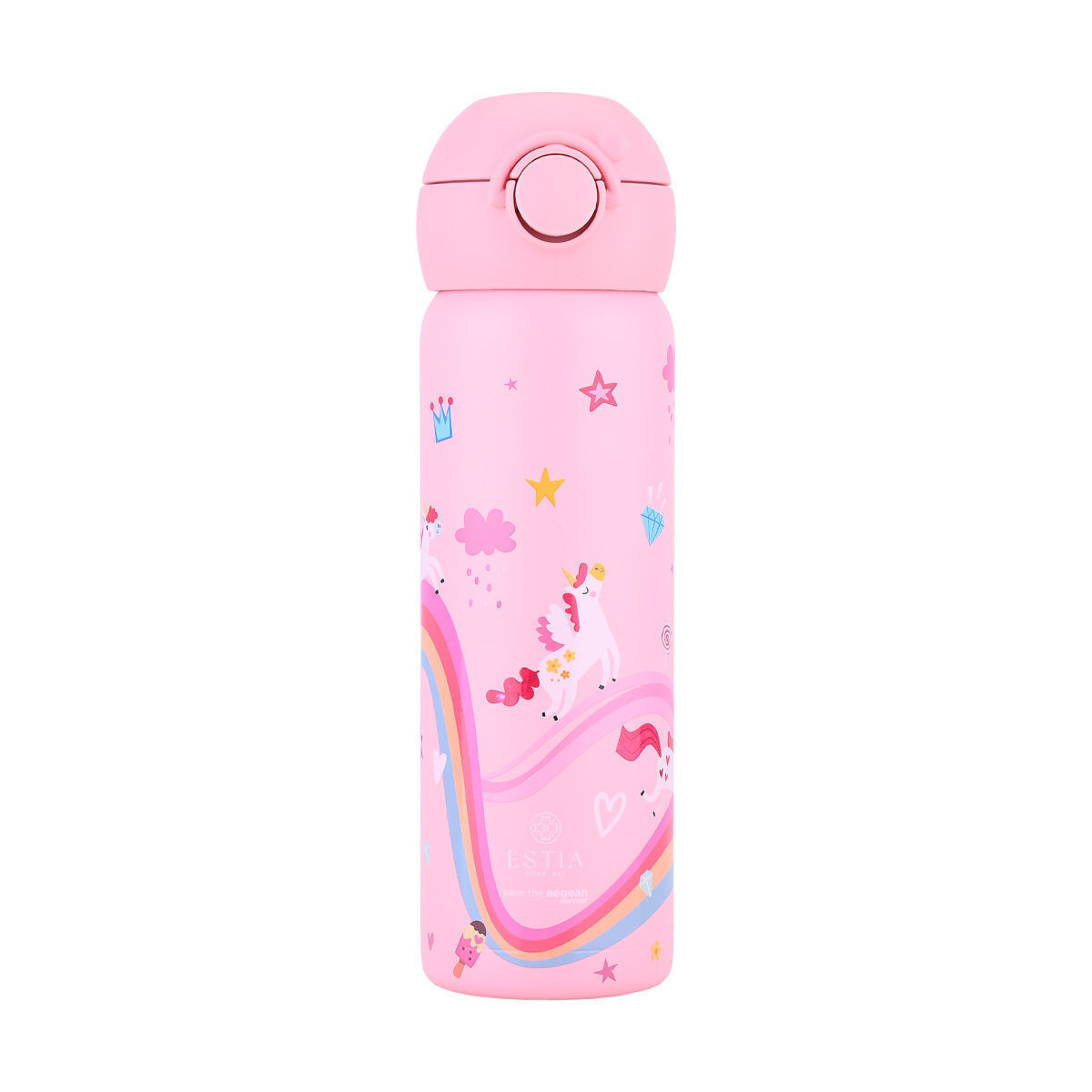 Estia Wonder Bottle Save The Aegean Παιδικό Παγούρι Θερμός Ανοξείδωτο με Καλαμάκι Non Spill 500ml 01-34207 - Image 1