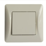 Lineme Χωνευτός Διακόπτης Τοίχου Φωτισμού Μονός με Πλαίσιο Ιβουάρ 50-00101-30