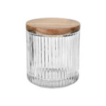 Estia ALLURE Βάζο Γενικής Χρήσης με Καπάκι Γυάλινο Διάφανο 9.5x10x9.5cm  02-25892