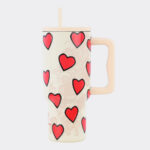 Estia Straw Tumbler XL Save the Aegean Ανακυκλώσιμο Handled Tumbler Θερμός Ανοξείδωτο BPA Free 900ml Tender Lace με Καλαμάκι και Λαβή Κωδικός: 01-32074 - Image 2