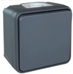 Aliberti Στεγανός Εξωτερικός Διακόπτης Τοίχου Γκρι Κωδικός: 60800