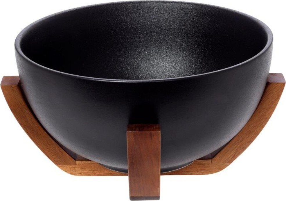 Cryspo Trio Acacia Σαλατιέρα από Πορσελάνη Μαύρη 25.5x25.5x12.5cm Κωδικός: 65.000.211 - Image 3