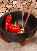 Cryspo Trio Acacia Σαλατιέρα από Πορσελάνη Μαύρη 25.5x25.5x12.5cm Κωδικός: 65.000.211 - Image 2