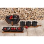 Cryspo Trio Acacia Σαλατιέρα από Πορσελάνη Μαύρη 31.5x31.5x8cm 2τμχ Κωδικός: 65.0002.01 - Image 3