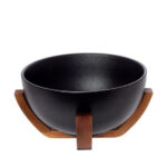 Cryspo Trio Acacia Σαλατιέρα από Πορσελάνη Μαύρη 25.5x25.5x12.5cm Κωδικός: 65.000.211