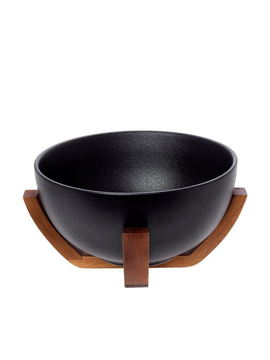 Cryspo Trio Acacia Σαλατιέρα από Πορσελάνη Μαύρη 25.5x25.5x12.5cm Κωδικός: 65.000.211 - Image 1