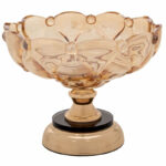 Iliadis Διακοσμητικό Μπωλ Γυάλινο με Πόδι Καφέ 24x14x14cm 90138