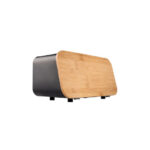 Estia ESSENTIALS Ψωμιέρα με Καπάκι από Bamboo Μαύρη 34.5x19x17cm 01-12861