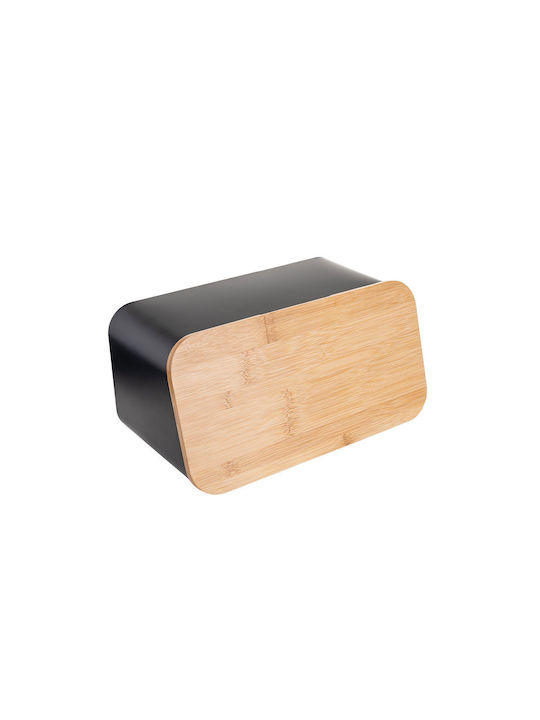 Estia ESSENTIALS Ψωμιέρα με Καπάκι από Bamboo Μαύρη 34.5x19x17cm 01-12861 - Image 2