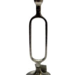 Κηροπήγιο Μεταλλικο σε Ασημί Χρώμα 9x30x9εκ. 1τμχ 819-00451