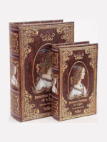 Estheti Home S/2 Διακοσμητικα Κουτια Ξυλινο Καφε 27x18x7cm 819-00290