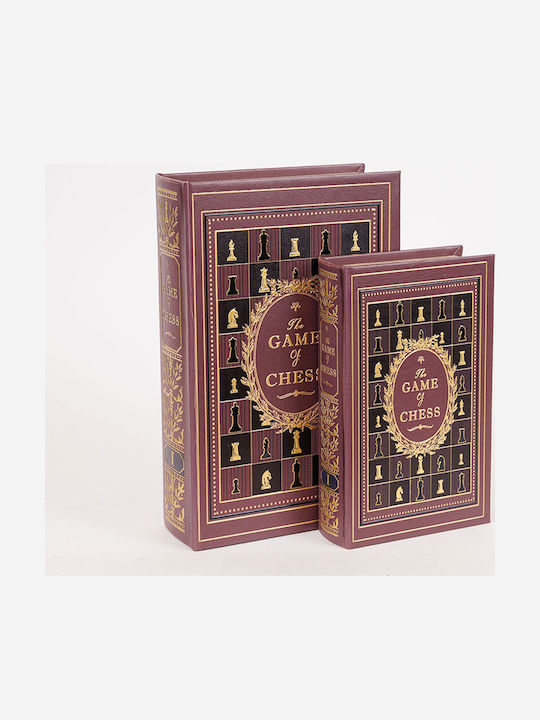 Estheti Home S/2 Διακοσμητικα Κουτια Game Chess Ξυλινο Καφε 27x18x7cm 819-00287 - Image 2