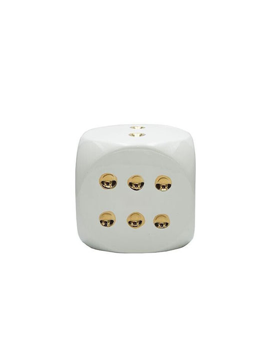 Διακοσμητικο Ζαρι Λευκο-χρυσο 15x15x14.5cm 819-01452 Estheti 819-01452 - Image 1
