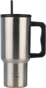 Estia Straw Tumbler XL Save the Aegean Ανακυκλώσιμο Handled Tumbler Θερμός Ανοξείδωτο BPA Free 900ml Steel Flow με Καλαμάκι και Λαβή Κωδικός: 01-36232 - Image 2