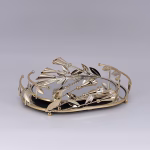 S/2 Δισκοι Μεταλλικη Με Καθρεπτης Χρυση 36x26cm / 30x20cm Κωδικός 819-00970