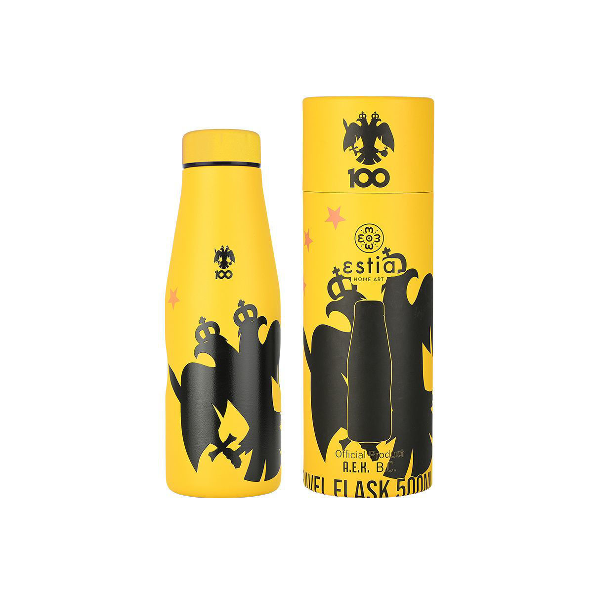 0015299_-travel-flask-aek-bc-edition-500ml Estia Travel Flask Save the Aegean Μπουκάλι Θερμός Ανοξείδωτο BPA Free 500ml Aek Bc Edition Κωδικός: 00-27216 - Image 1
