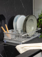 Estia Στεγνωτήρας Νεροχύτη Αλουμινίου σε Διάφανο Χρώμα 12x50x30cm Κωδικός: 01-12526 - Image 3