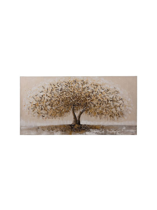 Πινακας Καμβας Δεντρο Καφε Μπεζ Λευκο 120x3x60cm 812-20067 Estheti - Image 1