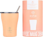 Estia Coffee Mug Save The Aegean Ποτήρι Θερμός Ανοξείδωτο BPA Free 350ml Peach fuzz με Καλαμάκι Κωδικός: 01-23416