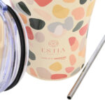 Estia Coffee Mug Save The Aegean Ανακυκλώσιμο Ποτήρι Θερμός Ανοξείδωτο BPA Free 350ml Hue Pebbles με Καλαμάκι Κωδικός: 01-31718 - Image 4