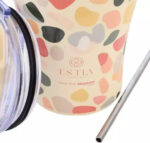 Estia Coffee Mug Save The Aegean Ανακυκλώσιμο Ποτήρι Θερμός Ανοξείδωτο BPA Free 350ml Hue Pebbles με Καλαμάκι Κωδικός: 01-31718 - Image 2