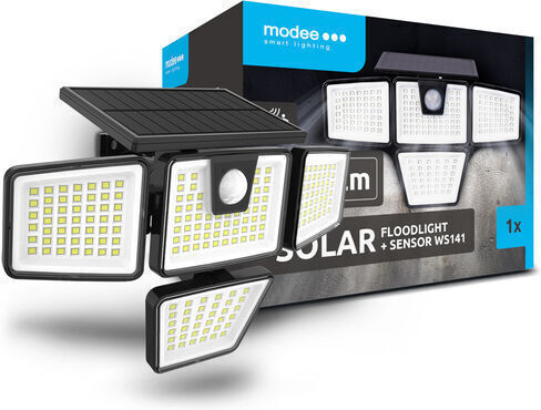 Modee Lighting Στεγανός Ηλιακός Προβολέας LED με Αισθητήρα Κίνησης IP44 Κωδικός: ML-WS141 - Image 5