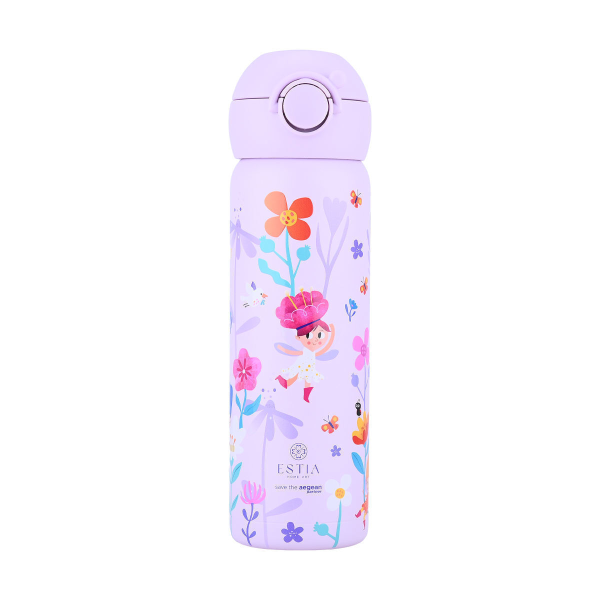 Estia Wonder Bottle Save The Aegean Παιδικό Παγούρι Θερμός Ανοξείδωτο με Καλαμάκι Non Spill 500ml Κωδικός: 01-34191 - Image 1