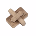 Κομπος Ξυλινος Μπεζ 15x2.5x10cm Estheti  819-01700