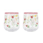 JARDIN FRAISES Σετ 2 Τεμ. Ποτήρι  500ML Γυάλινο Μάρκα: EASY LIFE Κωδικός: 3250JARF