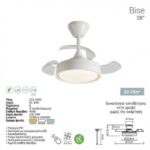 Ανεμιστήρας Οροφής Bise 30W DC 28'' (70cm) με Φως LED 24W CCT Λευκός Lineme 02-00347 - Image 2