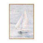 Πινακας Καμβας Καραβι Γαλαζιος - Λευκος 24x2x34cm Κωδικός 812-10048