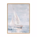 Πινακας Καμβας Καραβι Γαλαζιος - Λευκος 30x2x40cm Κωδικός 812-10046 - Image 2