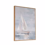 Πινακας Καμβας Καραβι Γαλαζιος - Λευκος 30x2x40cm Κωδικός 812-10046